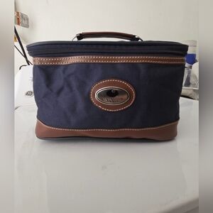 Vince Camuto Navy and Brown Travel Cosmetic Case